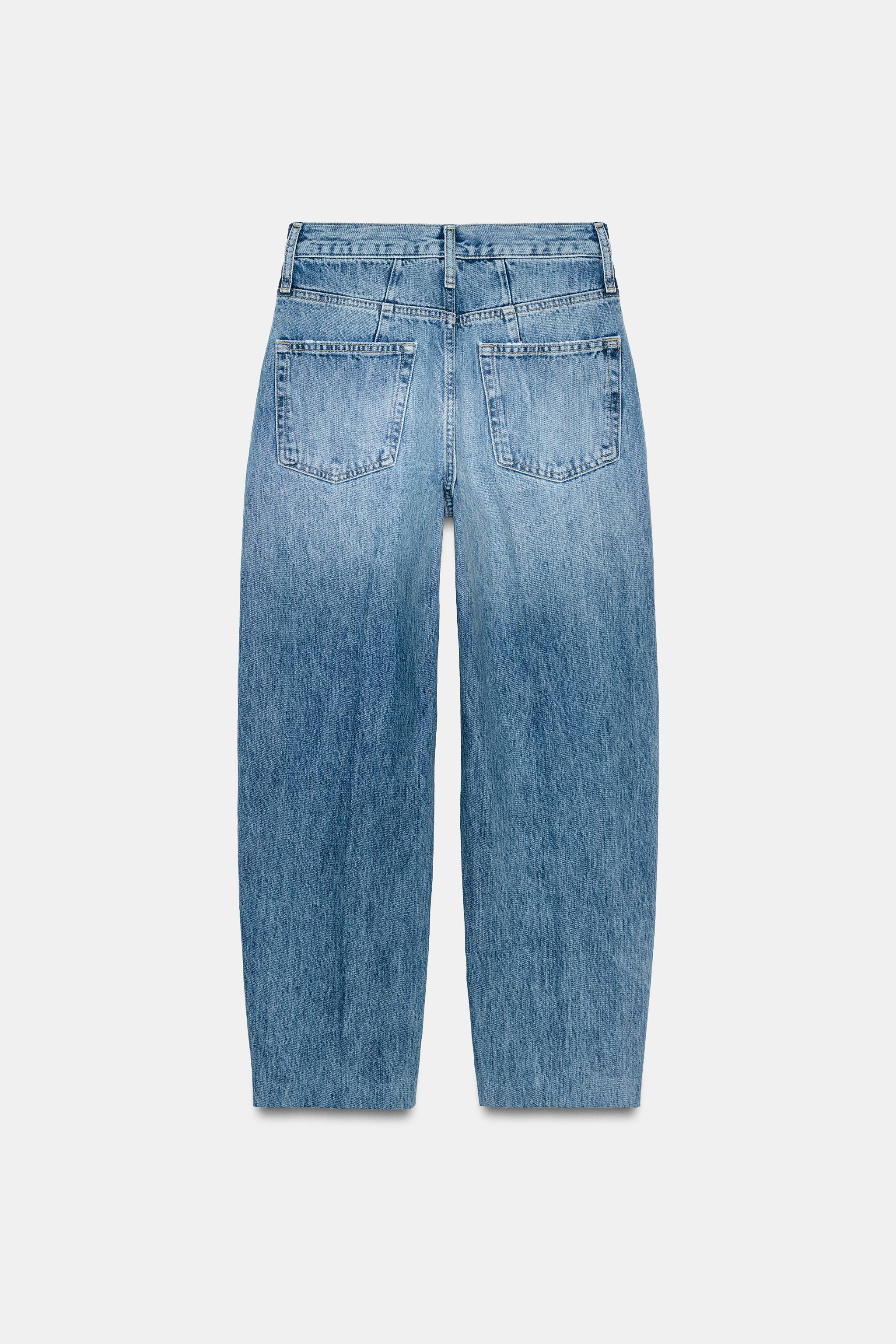 ZW COLLECTION HIGH WAIST STRIPED TAPERED JEANS